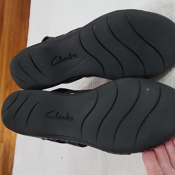 Collections by Clarks Womens Sandals Dark Brown Hook&Loop Sz 7 GUC - Picture 10 of 12